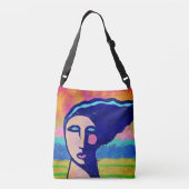 Oorspronkelijke Abstracte kunst Crossbody Tas (Achterkant)