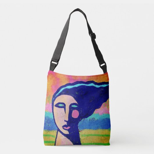 Oorspronkelijke Abstracte kunst Crossbody Tas (Voorkant)