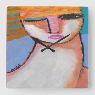 Oorspronkelijke Abstracte kunst Vierkante Klok