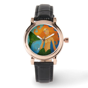 Oorspronkelijke Abstracte mermaid Wearable Art Horloge