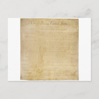 Oorspronkelijke Amerikaanse grondwet Bill of Right Briefkaart