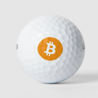 Oorspronkelijke bitmunt (BTC) logo Golfballen