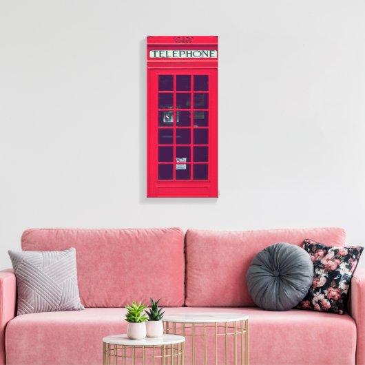 Oorspronkelijke british phone box canvas afdruk (Insitu (Woonkamer))