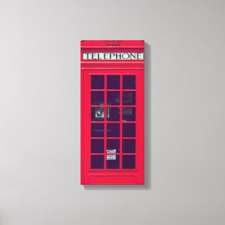 Oorspronkelijke british phone box canvas afdruk