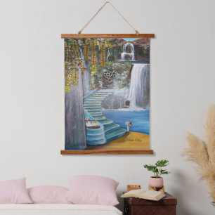 Oorspronkelijke Fantasewoning in olie Hangend Wandkleed