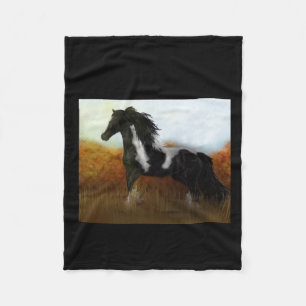 Oorspronkelijke "Gypsy Autumn"-paardendecor Fleece Deken