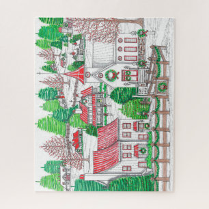 Oorspronkelijke hand getrokken feestdag puzzel