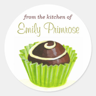 Oorspronkelijke illustratie Chocolate Truffle stic Ronde Sticker