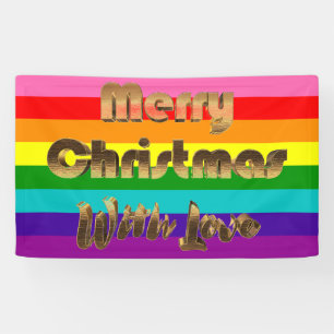 Oorspronkelijke kerstregenboogvlag Gay Pride LGBT Spandoek