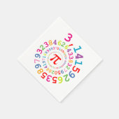 Oorspronkelijke kleurenspiraal van de cijfers Pi n Servet (Hoek)