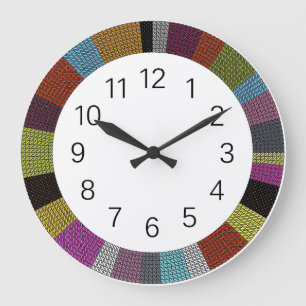 Oorspronkelijke kruissteek Multicolored cirkel Grote Klok