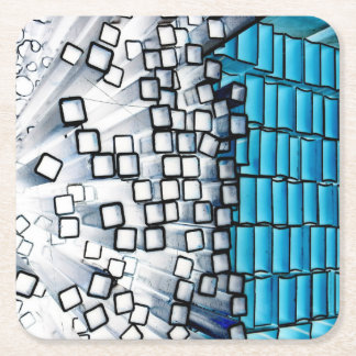 Oorspronkelijke kunst: " het vergelijken van stere vierkante kartonnen onderzetter