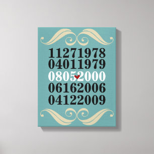 Oorspronkelijke speciale data canvas afdruk