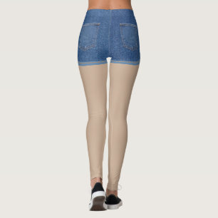Oorspronkelijke stof blauw mode jeans denim hotpan leggings