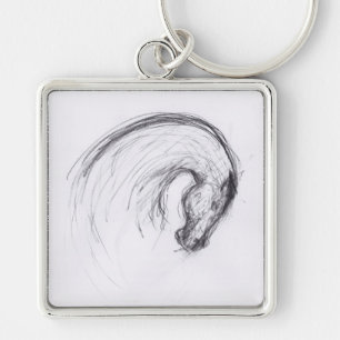 Oorspronkelijke tekening 2 Paardenjaar dierentuin Sleutelhanger