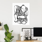 Oorspronkelijke tekening Netsuke Poster (Thuiskantoor)