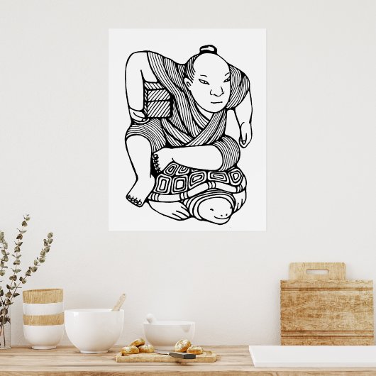 Oorspronkelijke tekening Netsuke Poster (Keuken)