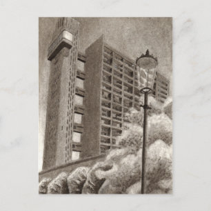 Oorspronkelijke tekening van Trellick Tower Briefkaart