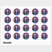 Oorspronkelijke tekening van Vampire Circus Freak Ronde Sticker (Vel)