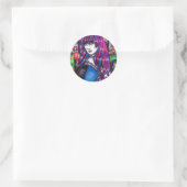 Oorspronkelijke tekening van Vampire Circus Freak Ronde Sticker (Tas)