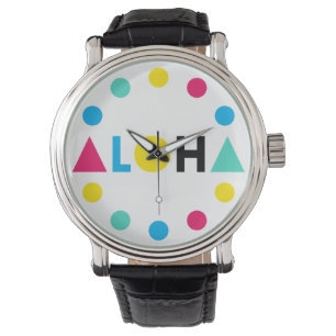 Oorspronkelijke tekst ALOHA-kleurletters Horloge
