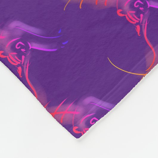 Oorspronkelijke tijgertekening herhalend patroon F Fleece Deken (Hoek)