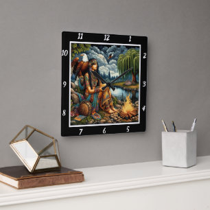 Oorspronkelijke titel: Eagle's watch Willow's murm Vierkante Klok