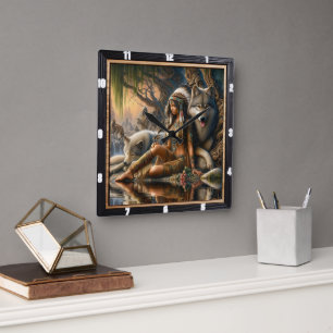 Oorspronkelijke titel: Forest floor evening dream Vierkante Klok