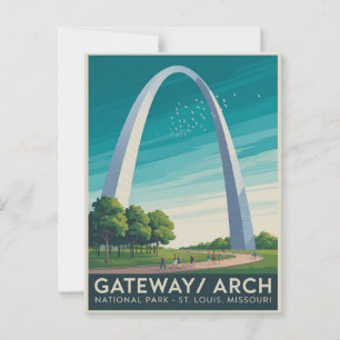 Oorspronkelijke titel: Gateway Arch St. Louis Vint Briefkaart
