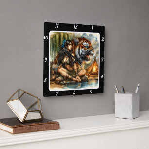 Oorspronkelijke titel: Hidden Path Tiger's heart Vierkante Klok