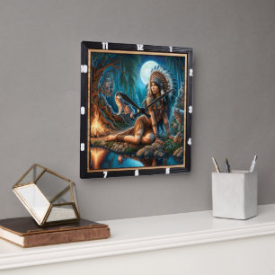 Oorspronkelijke titel: Sacred Stones Morning Calm Vierkante Klok