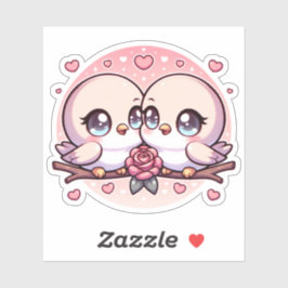 Oorspronkelijke titel: Sweet Lovebirds Sticker