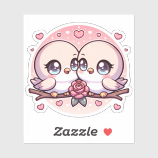 Oorspronkelijke titel: Sweet Lovebirds Sticker