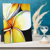 Oorspronkelijke tropische gele Frangipani-bloem Fotoplaat (Zijkant)