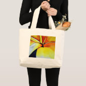 Oorspronkelijke tropische gele Frangipani-bloem Grote Tote Bag (Voorkant (product))