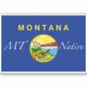 Oorspronkelijke vlag van Montana Sticker (Voorkant)