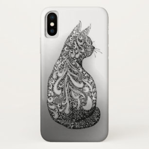 Oorspronkelijke vormgeving zwarte en witte gedecor iPhone x hoesje