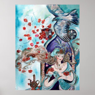 OORSPRONKELIJKE VRIJE TALE/PRINCES, RODE ROSEN EN POSTER