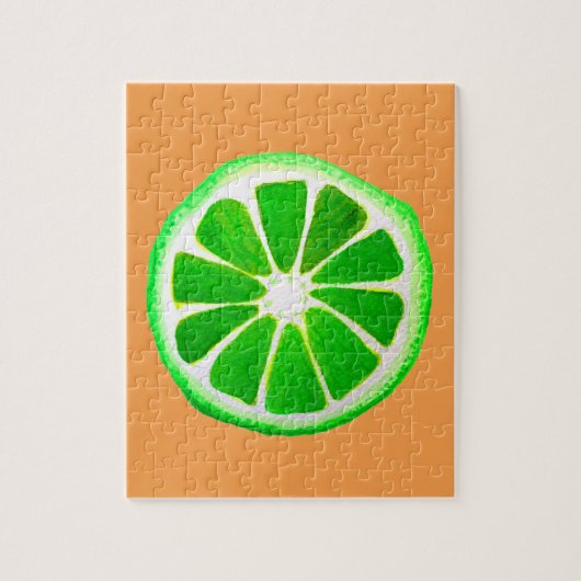 Oorspronkelijke waterverf pop art. citrusvruchten legpuzzel (Verticaal)