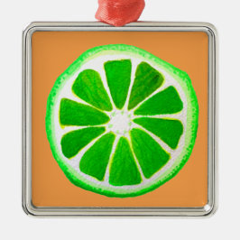 Oorspronkelijke waterverf pop art. citrusvruchten metalen ornament