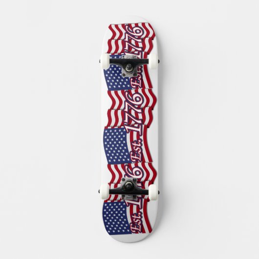 Oost. 1776 Amerikaanse vlag Skateboard (Voorkant)
