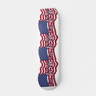 Oost. 1776 Amerikaanse vlag Skateboard