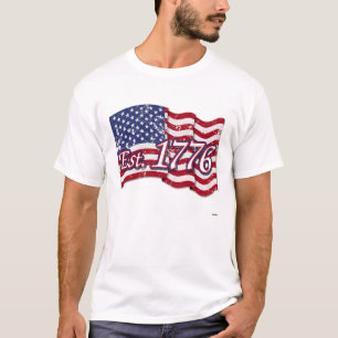 Oost. 1776 Vlag van de Verenigde Staten - zwaar ge T-shirt