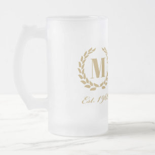 Oost. 1962 verjaardag Monogram Gold Matglas Bierpul