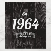 Oost. 1964 Een  jaar Wijn Etiket (Enkel label)