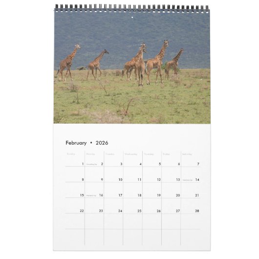 Oost-Afrika Kalender (Feb 2026)