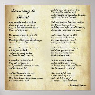 Oost-Afrikaans-Amerikaans gedicht leren lezen Poster