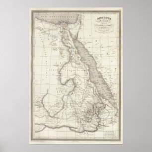 Oost-Afrikaanse kaart Poster