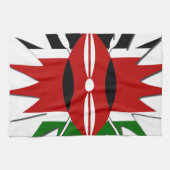 Oost-Afrikaanse sterrenbeeld Keniaanse vlag Steron Theedoek (Horizontaal)