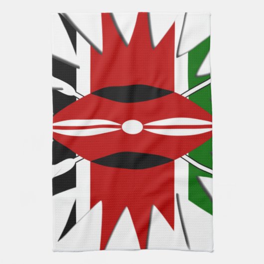 Oost-Afrikaanse sterrenbeeld Keniaanse vlag Steron Theedoek (Verticaal)